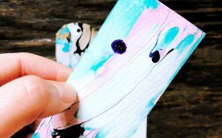 Mit Nagellack marmorierte Lesezeichen: Tipps und Anleitung - Janna Werner - papiersalat kreativ:werkstatt